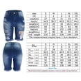 thumbnail image 3 of Ladies' Summer Street Fringe High Stretch Straight Leg Mid Waist Five Quarter Pants With Ripped Jeans, 3 of 9