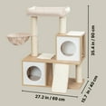 thumbnail image 5 of TRIXIE Addison Sisal & Wood 35.5" Cat Tree, Modern Cat Tower, Condos, Hammock, Cozy Bed, Beige, 5 of 7