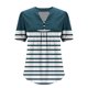 thumbnail image 5 of Camiseta de Cuello en V de Impresión Casual de Manga Corta de las Mujeres, Top Cómodo Ligero para la Primavera Y el Verano, 5 of 6