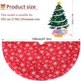 thumbnail image 3 of 48 Inch Red Christmas Tree Skirt Snowflakes Tree Skirt Double Layers Thick Xmas Tree Mat Holiday Party Decorations, 3 of 5