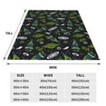 thumbnail image 3 of Honeii Space Rockets Print Fleece Blanket - Throw Blanket for Bed, Sofa, Couch, Camping, and Travel , Microplush Ultra Soft Warm Blanket-40"x30", 3 of 7