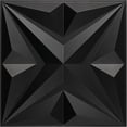 thumbnail image 2 of Decorative 3D Wall Panels Star Textured PVC Wall Panels for Interior Wall Décor 19.7"x19.7" Black, 2 of 7