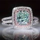 thumbnail image 3 of Anillos para mujer, regalos para mujer, moda para damas, diamante redondo verde, regalo de boda, 1 pieza, anillo para mujer, 3 of 5