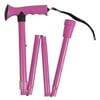 HealthSmart Colorful Walking Stick for Men and Women, Fashionable Comfort Grip Folding Walking Canes and Sticks with Soft Gel-like Handle, Collapsible Walking Stick, Adjustable, Pink