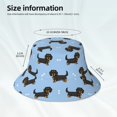 thumbnail image 4 of Daiia Dachshund Dog Pattern Bucket Hat - Trendy Cotton Sun Hat for Beach, Golf, Fishing - Fun Outdoor Vacation Boonie for Men and Women, 4 of 9