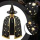 thumbnail image 3 of Disfraz de Halloween que incluye capa de mago, sombrero mágico, varita mágica con luz y sonido, disfraces de bruja para niños, niñas y niños, cosplay, 3 of 4