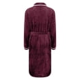 thumbnail image 6 of Afdoent Robes For Women Soft Flannel Robe Long Sleeve Bathrobe With Pockets Cozy Loungewear For Winter Warm Sleepwear And Spa Relaxation At Home Sleepwear, 6 of 8