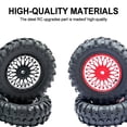 thumbnail image 4 of Wweixi 4pcs Plastic 1/10 Wheel Rims Tyre For WPL D12 RC Car Part RC Car Accessories Replacement Parts RC Upgrade Part Black, 4 of 6