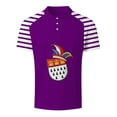 thumbnail image 3 of Adult Polo Tees for Men Short Sleeve Button Tee Shirts Lightweight Purple Mens Clothes, 3 of 3