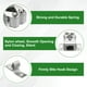 thumbnail image 2 of Uxcell 4-Pack Doble Pestillo de Rodillo para Gabinete, Hardware de Cierre de Gabinete Incorporado para Armario [Zinc Blanco], 2 of 6