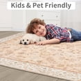 thumbnail image 4 of Jamfeel Vintage Rugs Soft Floral Area Rug Boho Carpet for Living Room Bedroom Home Decor,4'x6',Light Orange, 4 of 7