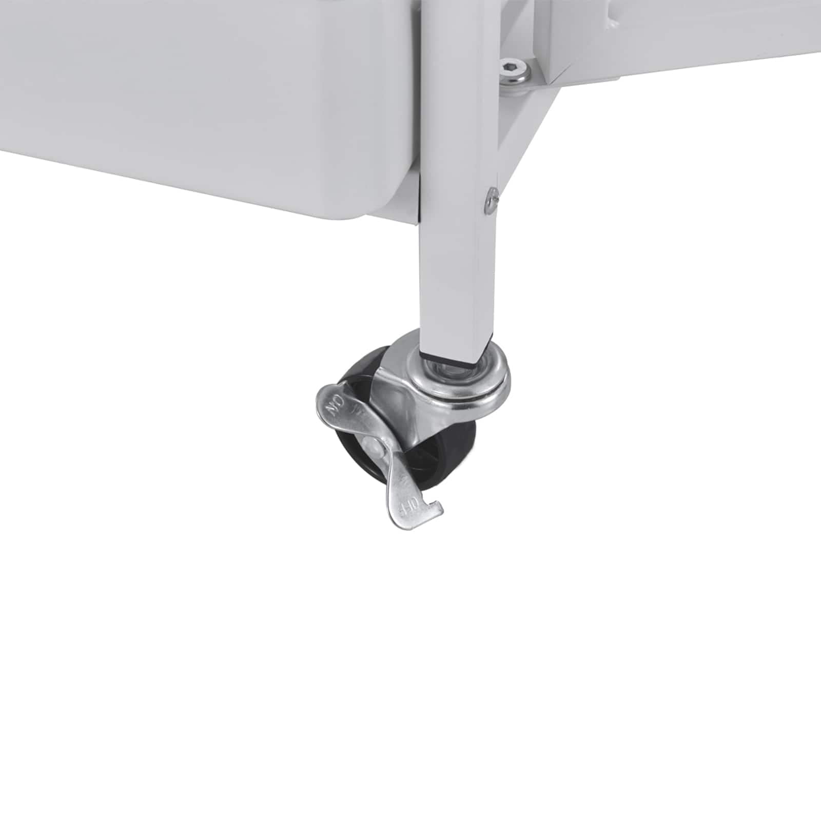 Kensington White Table Rolling Cart and Extendable Panels by Simply Tidy - Multi-Functional Storage Cart for Home - Office - and Kitchen - 1 Pack