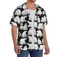thumbnail image 2 of Pofeuu Cute Cartoon Polar Bear Print Mens Casual Short Sleeve Shirts Beach Summer Spread Collar Pocket Tops Men's Casual Short-sleeved Shirt-Medium, 2 of 5