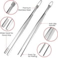thumbnail image 3 of 12-Inch Kitchen Tweezers, Food Grade Stainless Steel Tongs, Cooking Tweezers for Roasting, Grilling, Dessert, BBQ, Dish Decoration (2PCS), 3 of 11