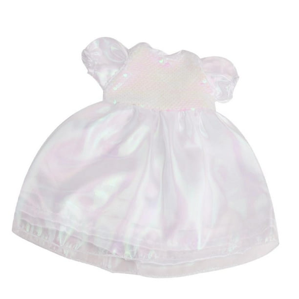 Vestido de muñeca americana plisada de manga corta Accesorios de vestir に 適用 43cm Bebé niña, regalos de cumpleaños para niños Blanco Baoblaze Falda de muñeca americana