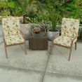 thumbnail image 2 of Jordan Manufacturing 44" x 21" Oasis Nutmeg Beige Leaves Rectangular Outdoor Chair Cushion with Ties and Hanger Loop, 2 of 12