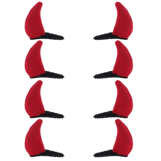 Diadema del diablo de Halloween Clips para el cabello con cuernos del diablo Banda para el cabello Orejas de diablos rojos Pasadores Diadema del diablo para mujer Aro para el cabello Decoración de fie