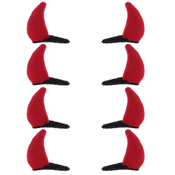 Diadema del diablo de Halloween Clips para el cabello con cuernos del diablo Banda para el cabello Orejas de diablos rojos Pasadores Diadema del diablo para mujer Aro para el cabello Decoración de fie