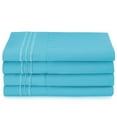thumbnail image 4 of 6 Piece 1800 Collection Bed Sheet Set with Extra Pillowcases, Deep Pockets Fitted Sheet, 100% Soft Microfiber, Hypoallergenic, Cool & Breathable, California King, Beach Blue, 4 of 4