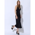thumbnail image 5 of BLISSFUL STEP Women's Block High Heels Ankle Strap Platform Heel Sandals Black (Size 6), 5 of 7
