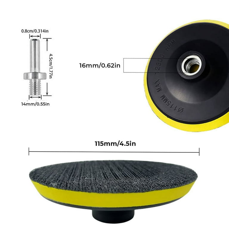30 Piece Drill Bit Sanding Attachment Sandpaper 60 80 100 and 5 inch Back Pad Set Electric Shackle Disc with Pad