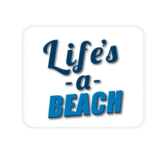 DistinctInk Mouse Pad - 1/4" Foam Rubber - Life's a Beach