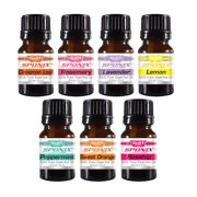 Essential Oil (10 mL x 7) Lavender Peppermint Rosehip Lemongrass Rosemary Cinnamon Leaf Sweet Orange 100% Pure Therapeutic Grade Essential Oils Gift Set of 7 Aromatherapy Pack of 7 by Sponix