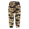 thumbnail image 5 of Capri Sweatpants for Women Summer Casual Outdoor Pull-Up Camo Print Joggers Trousers with Pocket Wide Leg Workout Pants, Multicolor, XL, 5 of 6