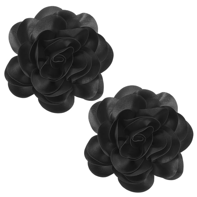 Broches de flor de rosa extra grande de 2 piezas, alfileres de solapa de 7.87 pulgadas, clip de cabello de gran flor de camelia para mujeres en bodas/baile/ropa/accesorios/fiesta.
