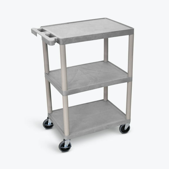 FSE 373-HE34-G Utility Cart - 3 Shelves Structural Foam Plastic