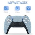thumbnail image 4 of Skin Sticker for PS5 Slim Standard PS5 Pro Disc Digital Edition Console and Controllers Decals for Playstation 5 (Light Blue Denim Pattern Texture ,PS5 Pro Standard), 4 of 5