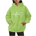 thumbnail image 6 of Ecqkame Oversized Sweatshirt for Women Heart Print Winter Hoodie Pullover Tops Long Sleeved Comfortable Athletic Sweatshirt with Pocket K-Mint Green XXL, 6 of 6