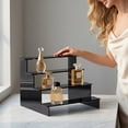 thumbnail image 4 of 3 Tier Black Display Risers Stand(Festival Gift), Plastic Cologne Organizer Perfume Stand, Display for Fragrance, Countertop, Vanity, Dresser, Cabinet Use (12 inch, 1 Pack), 4 of 5