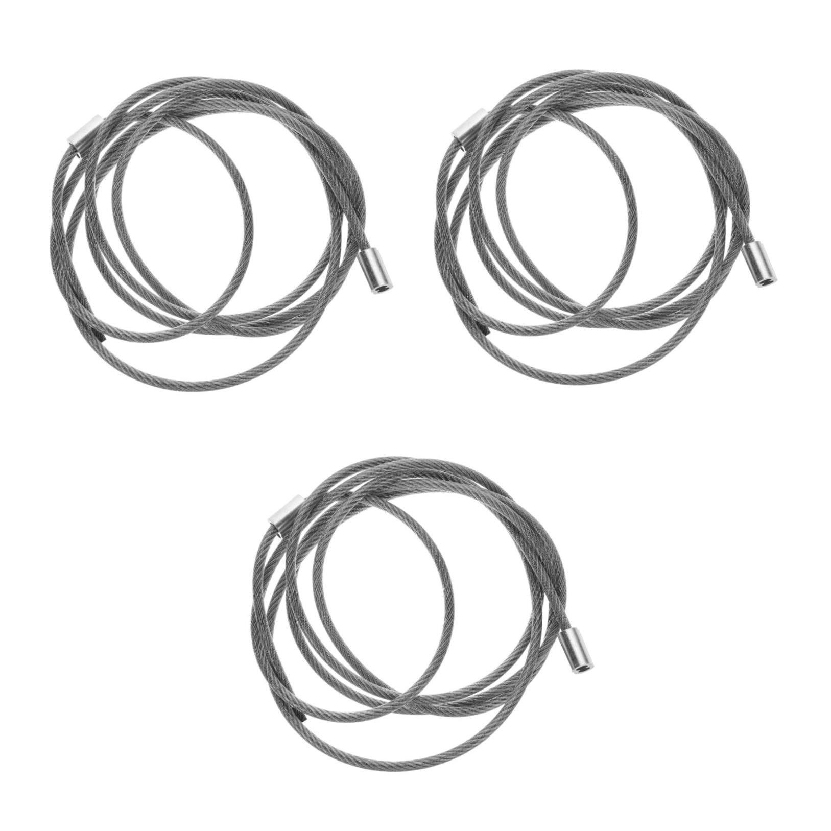 FRCOLOR 3pcs Heavy-Duty Basketball Net Cord Durable Steel Wire  Basketball Frame Net Threading String Steel Wire Basketball Hoop Nets Fixing Cord for Repair