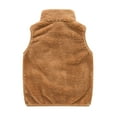 thumbnail image 6 of Huvoen Winter Fleece Coat for Toddler Hooded Warm Fleece Jacket Toddler Baby Boys Girls Solid Color Plush Cute Winter Thick Casual Keep Warm Singlet Coat Jacket Brown 6-7 Years, 6 of 9