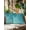 Teal, Cyan, Brown, variant on Outdoor Pillows Waterproof, Teal Summer Palm Tree Throw Pillows with Inserts Included, Coastal Beach Tropical Botanical Vintage Indoor Outdoor Decorative Lumbar Pillow for Bed/Couch 16"x16", 1Pcs