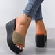 thumbnail image 2 of Amzcrzy Zapatos de mujer,Zapatos de mujer,Zapatillas de mujer, Sandalias de playa transpirables con tacón Matsu, suela gruesa y tacón inclinado para mujer Sandalias Mujer Zapatillas De Casa, 2 of 5