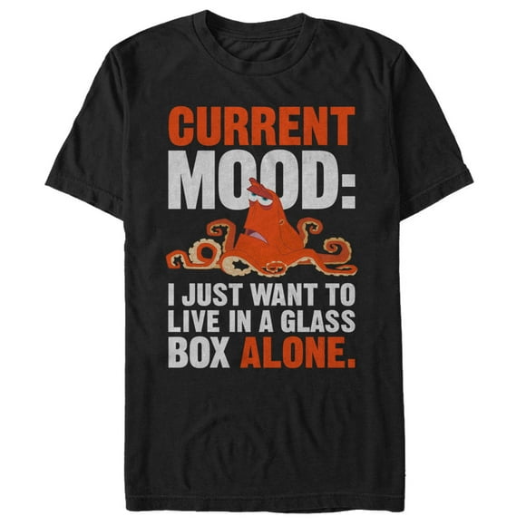 Men's Finding Dory Current Mood Hank  T-Shirt - Black - Medium