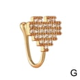 thumbnail image 1 of Bijou Clip de Nez en Forme de U Sans Perçage Micro-Incrusté Zircon Cœur Queue de Poisson Couronne Clou de Nez, 1 of 1