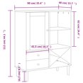 thumbnail image 4 of vidaXL Highboard SENJA Rattan Look Black 90x40x112cm Solid Wood Pine, 4 of 5