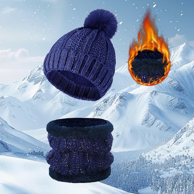Women's Winter Warm Hat And Neck With Thick Velvet For Cold And Cycling
