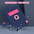 thumbnail image 3 of Dteck Case for iPad 10th Generation 10.9 Inch 2022, Built-in Kickstand Heavy Duty Shockproof Rugged Protective Case for iPad 10.9 Inch 10th Gen 2022 Release,Navy+Rose, 3 of 8