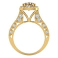 thumbnail image 4 of Halo Engagement Ring for Women - 2.37ct Yellow Moissanite in 18K Yellow Gold Promise Ring, 4 of 6