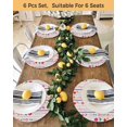 thumbnail image 4 of 15 Inch Round Placemats Set of 4, Purple Pink Spring Floral Non Slip Heat Insulation PP Table Mats, Colorful Summer Flowers Botanical Washable Place Mats for Kitchen Dining Party Table Decor, 4 of 7