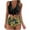 Black, variant on WXLWZYWL Women's Sunflower Print High Waisted Tummy Control Criss Cross Bikini, 2-Piece Set