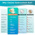 thumbnail image 4 of Hydrocolloid Roll for Wound Care, Extra Large Self-Adhesive Hydrocolloid Bandages, Cut-to-Size Patch, Ultra Absorbent & Waterproof, First Aid Kit Essential (2in*10ft), 4 of 10