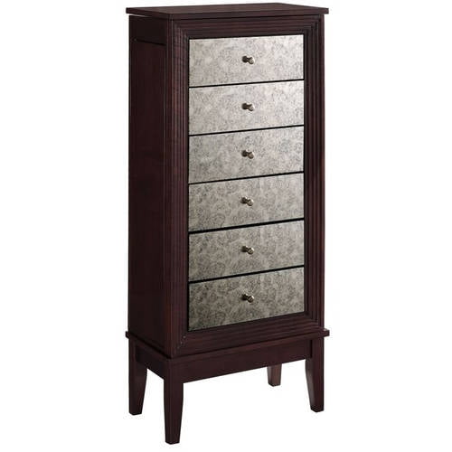 Powell Ava Jewelry Armoire Cognac Walmart Com Walmart Com
