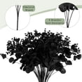 thumbnail image 3 of 15 Pcs Black Eucalyptus Stems,60 Branches Faux Eucalyptus Leaves Branches,Black Artificial Flowers for Floral Arrangement DIY,Wedding,Table Centerpiece,Halloween Decor, 3 of 6