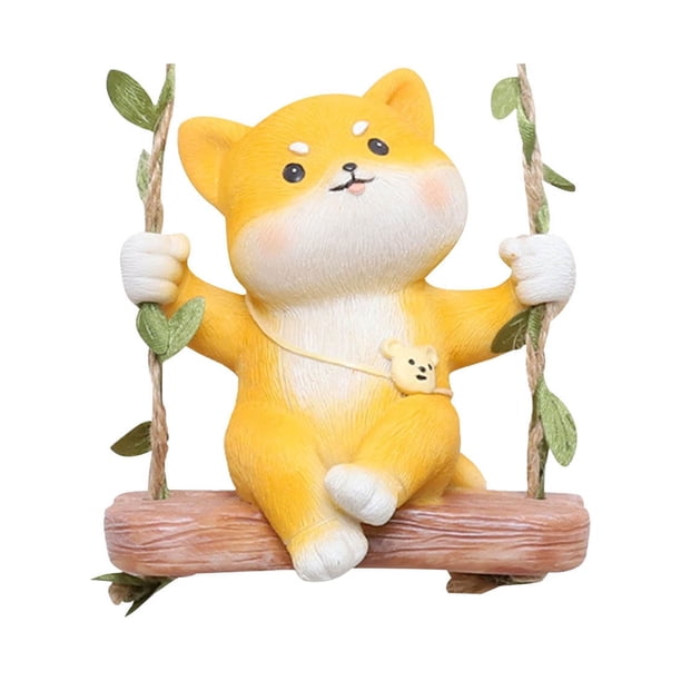 Puntoco Colgante Creativo De Dibujos Animados De Panda Para Decoración De Balcón, Colgante Oscilante Para Patio Exterior, Jardinería, Paisaje En Miniatura, Adorno De Resina D,Decoración Hogareña