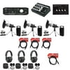 Mackie 3-Person Podcast Podcasting Recording Kit w/Mics+Stands+Headphones